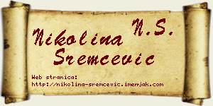Nikolina Sremčević vizit kartica
